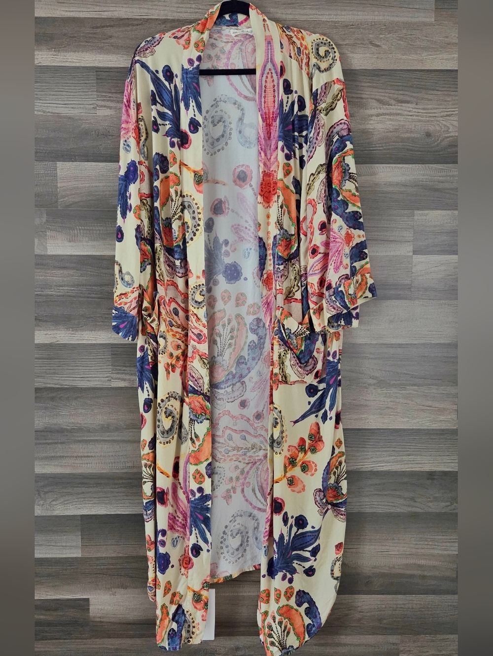 Natural Life Camila Kimono S/M Open Front Duster Maxi